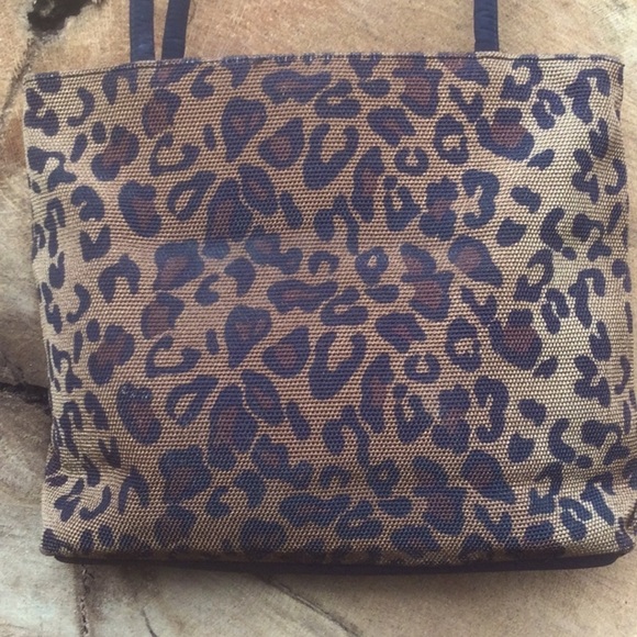 NINE WEST 3 Compartment Animal Print Purse EUC Browns and Black Snap Closure - Picture 7 of 14